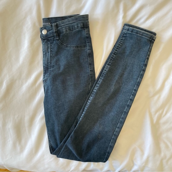 Zara Women’s Skinny High Waisted Dark Blue Jeans - Picture 2 of 4